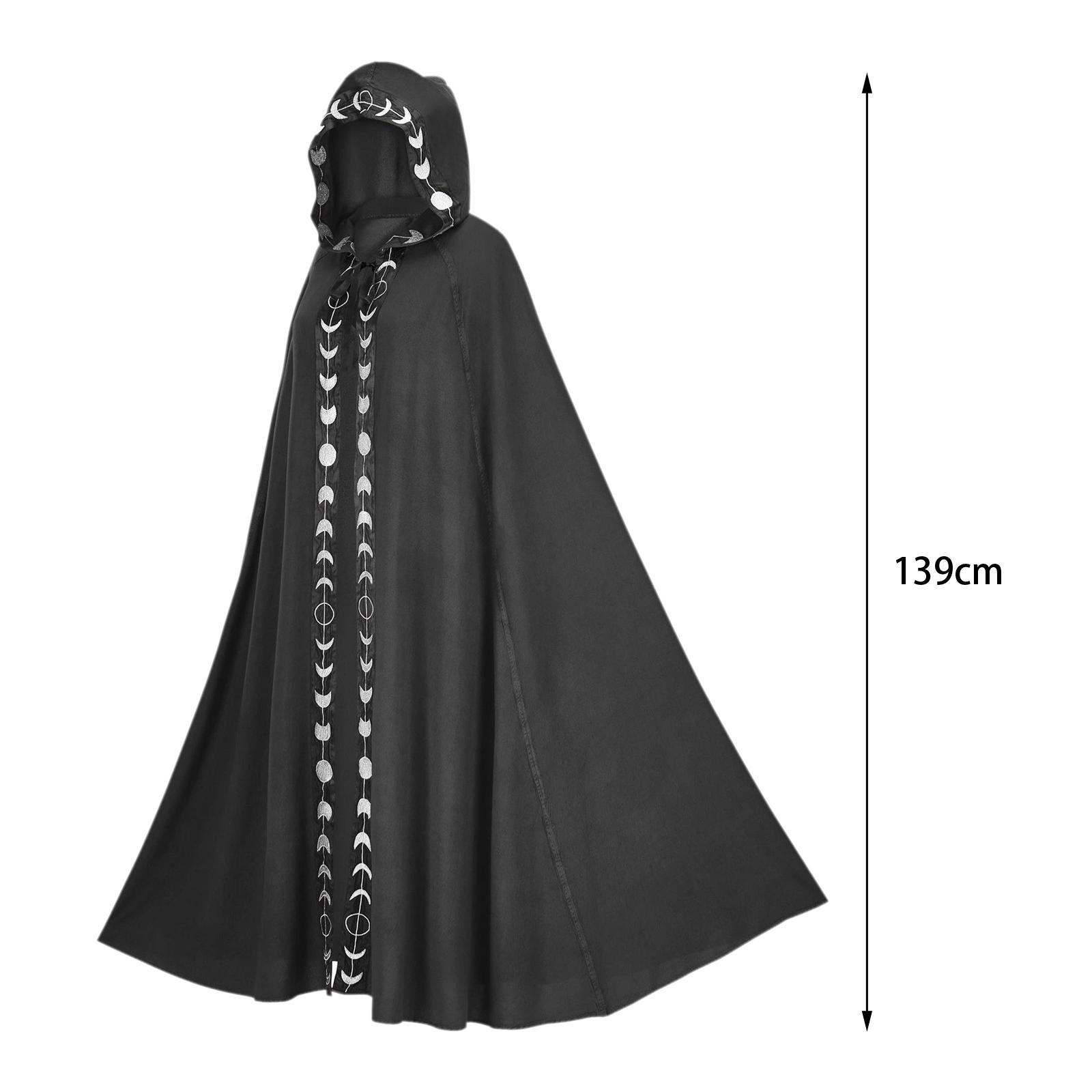 Halloween Cosplay Long Hooded Cloak Cape Durable for Fancy Dress Party Favor