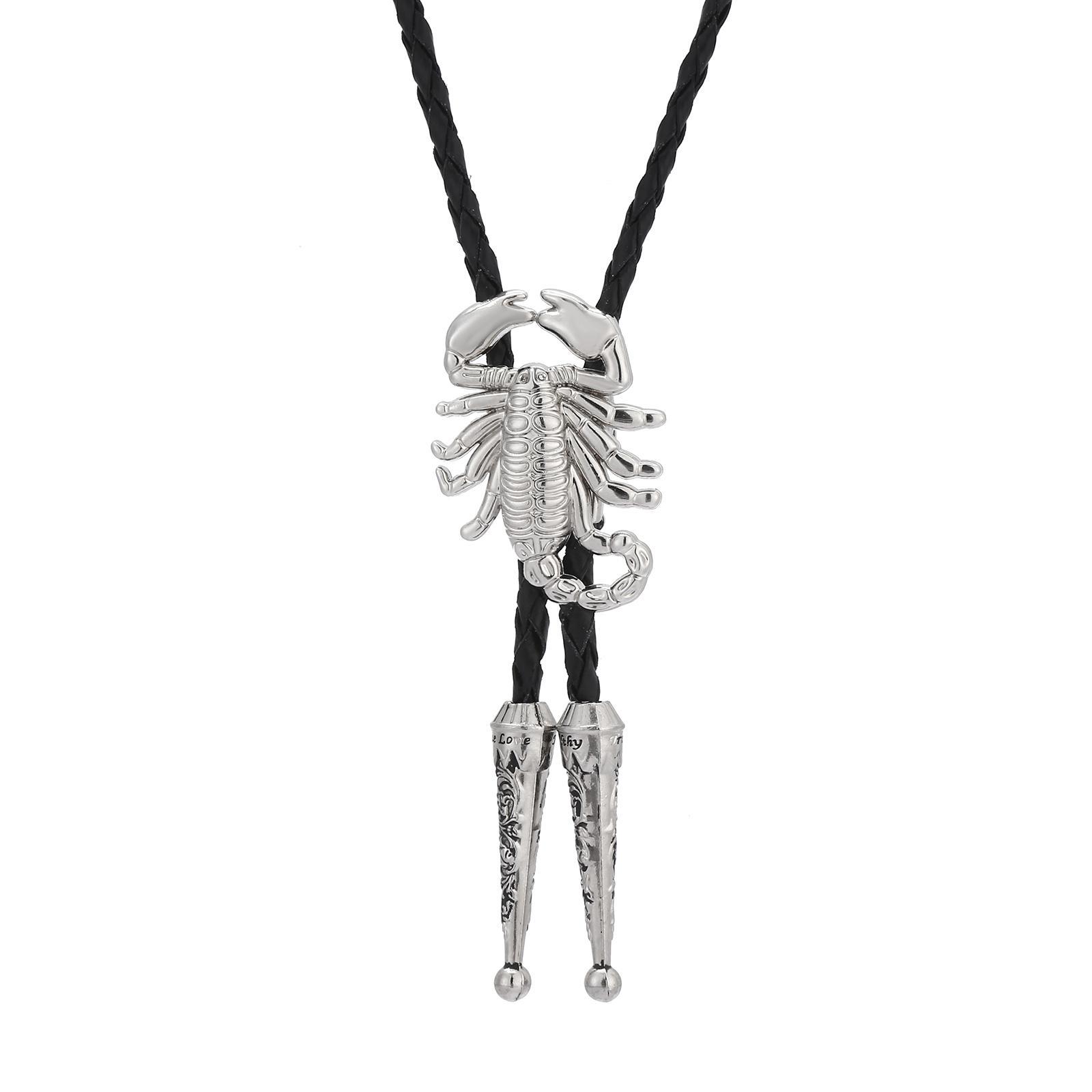2 pieces Bolo Tie Necklace Pendant Vintage Style Adjustable for Men Women