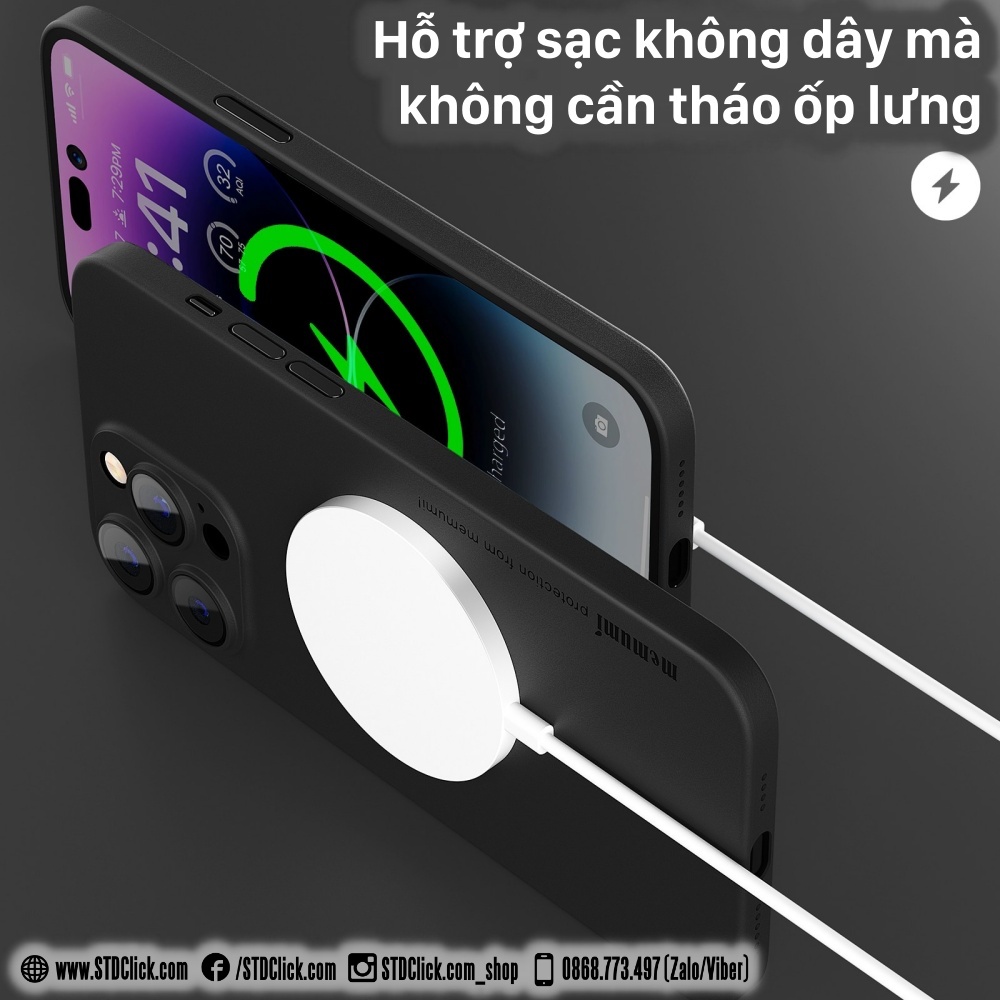 ỐP LƯNG DÀNH CHO ĐIỆN THOẠI IPHONE 14 PRO MEMUMI MỎNG LỤA
