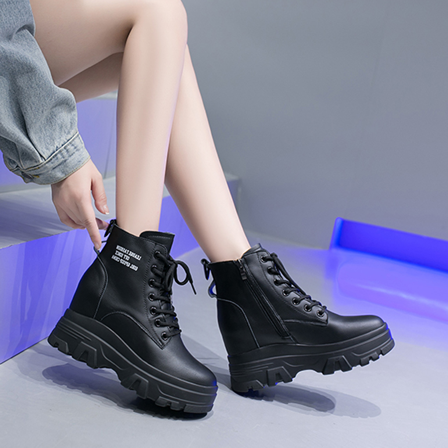 Giày Boot MT kéo khóa 8CM PB396