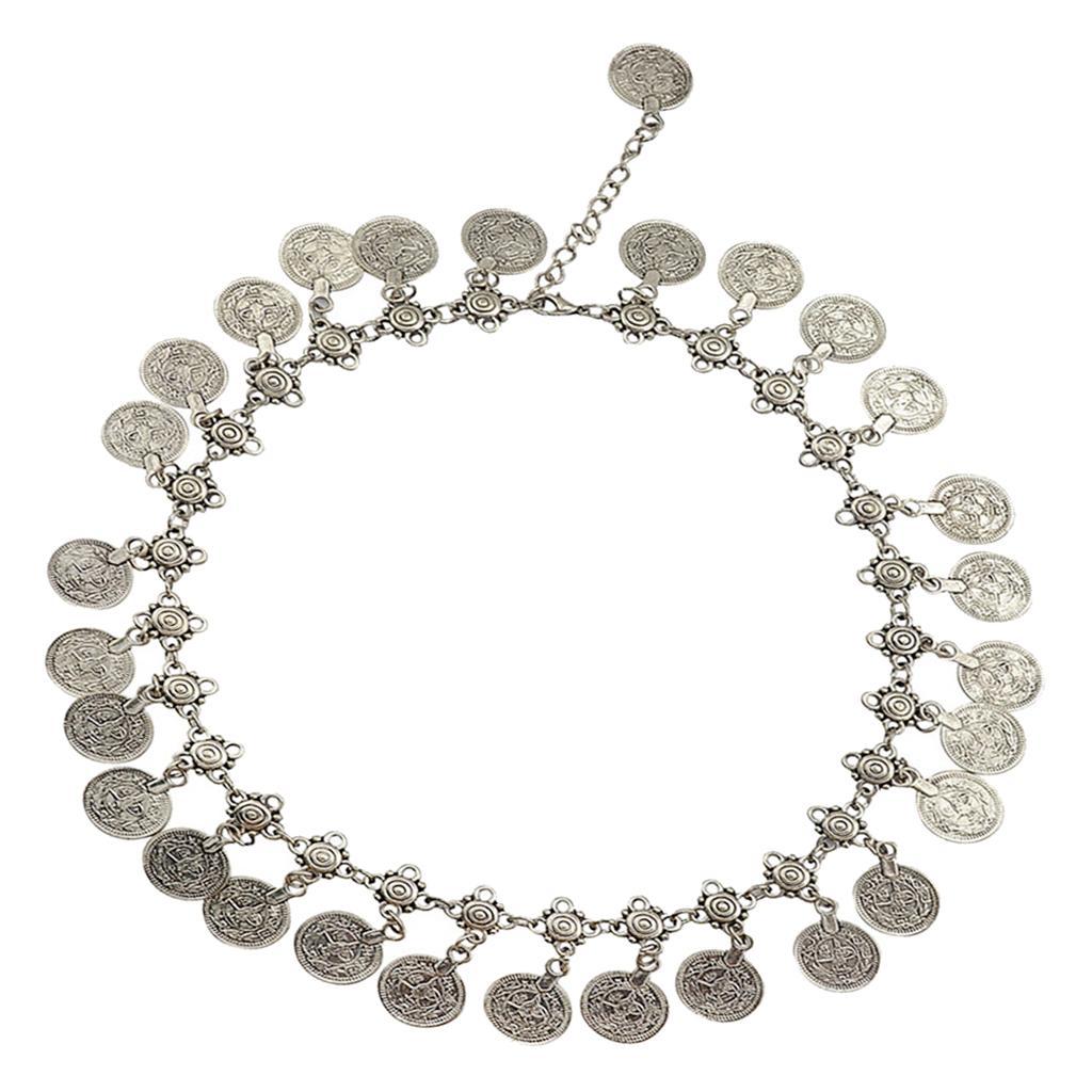 2-4pack Women Vintage Boho Coins Pendant Statement Jewelry Choker Bib Necklace