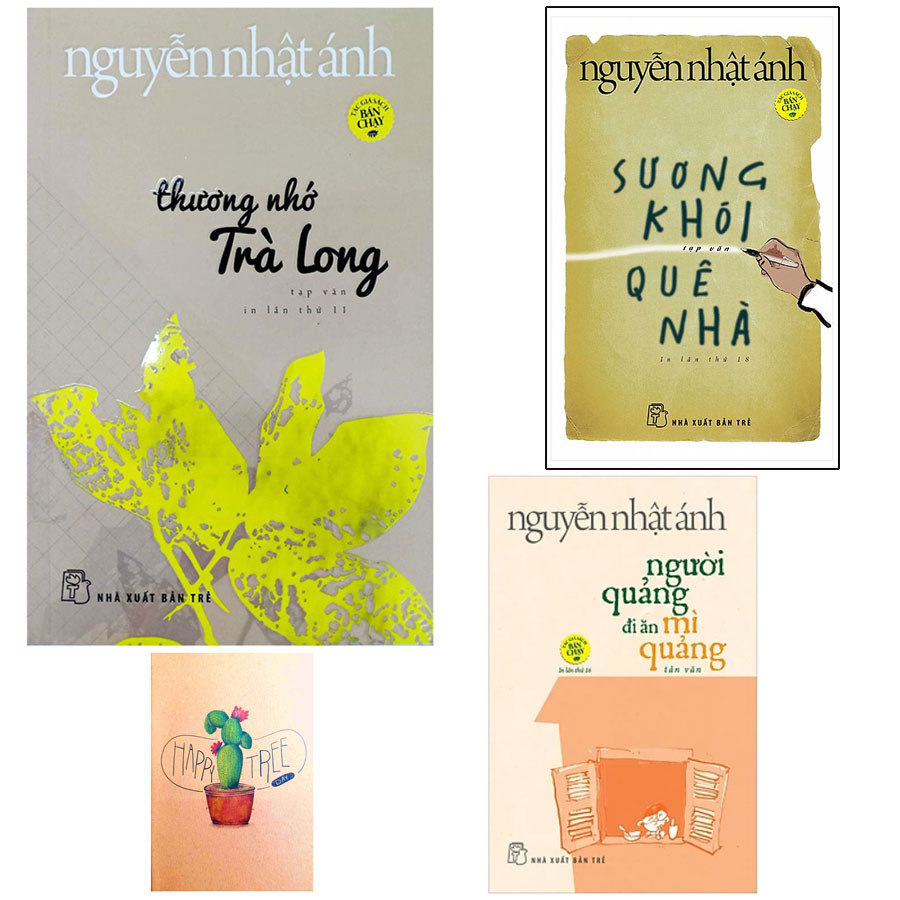 Hình ảnh Combo Nguyễn Nhật Ánh: Sương Khói Quê Nhà- Thương Nhớ Trà Long và Người Quảng Đi Ăn Mì Quảng ( Tặng Kèm Sổ Tay Xương Rồng)