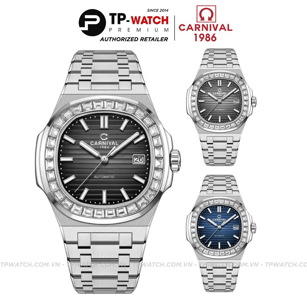 Đồng Hồ Nam Dây Thép Carnival Nautilus 8108G-VT-KL Automatic - Kính Sapphire - Size 41mm - 3 Màu - 8108G-VT-KL-D - 8108G-VT-KL-TX - 8108G-VT-KL-X