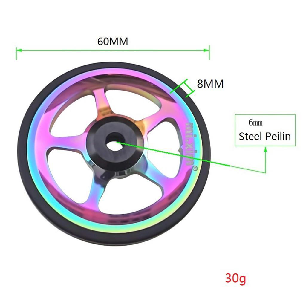 2Pcs Folding Bike Easy Wheel 6CM Easy Wheel For  Carrying Parts