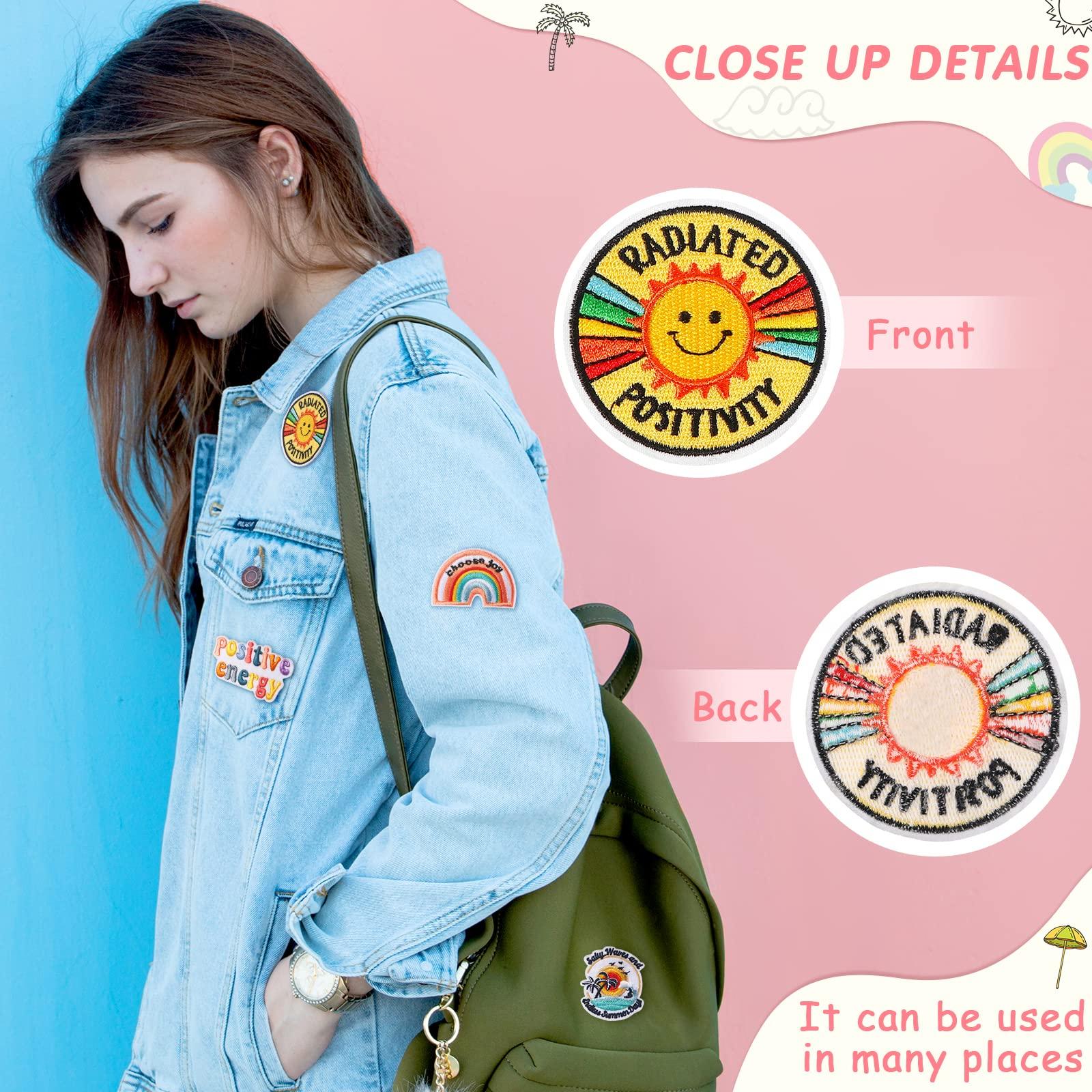 20 miếng Vsco Patches Vintage Iron-On Patches Đính may trên Hippie Thêu Retro Hippie Patch cho T-Shirt Ba lô Quần jean Áo khoác Quần áo Mũ
