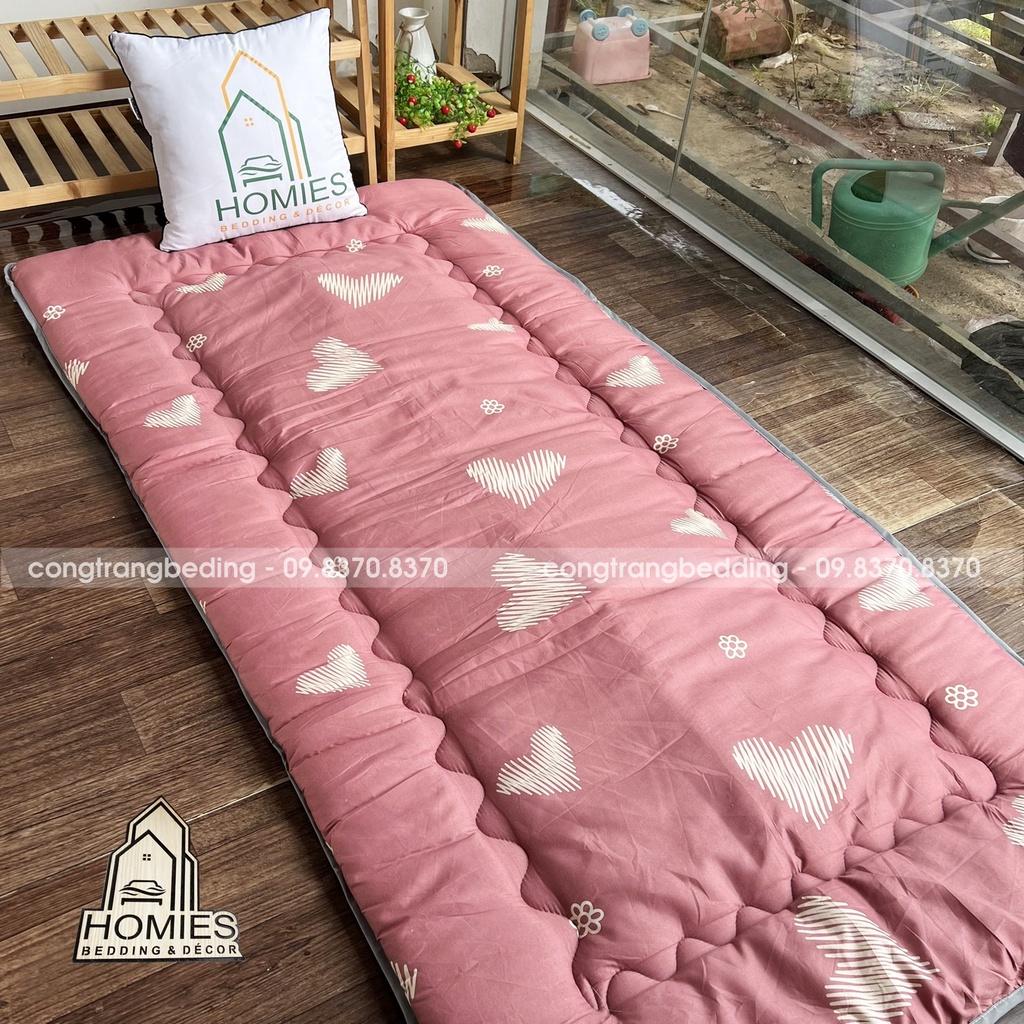 Topper nệm bông xuất Nhật HOMIES cao cấp , Đệm Topper ngủ trưa văn phòng, Tấm làm mềm đệm cotton mềm mại (Đủ Kích Thước)