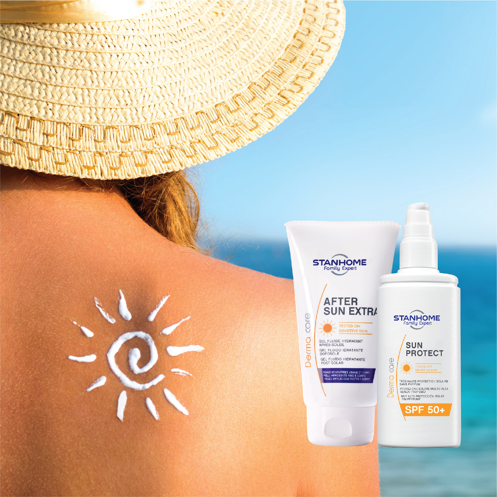 Combo Kem chống nắng Sun Protect SPF50+ 125ml và Kem dưỡng phục hồi sau khi ra nắng After Sun Extra 150ml