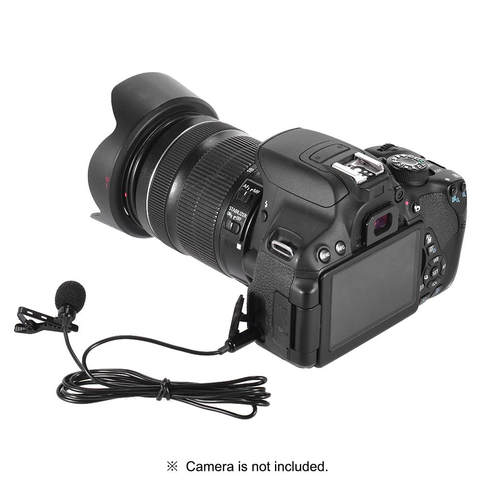 Micrô kẹp đa hướng cho iPhone X / 8P Điện thoại thông minh Máy tính bảng Máy tính xách tay Máy ảnh DSLR Âm thanh 3,5 mm