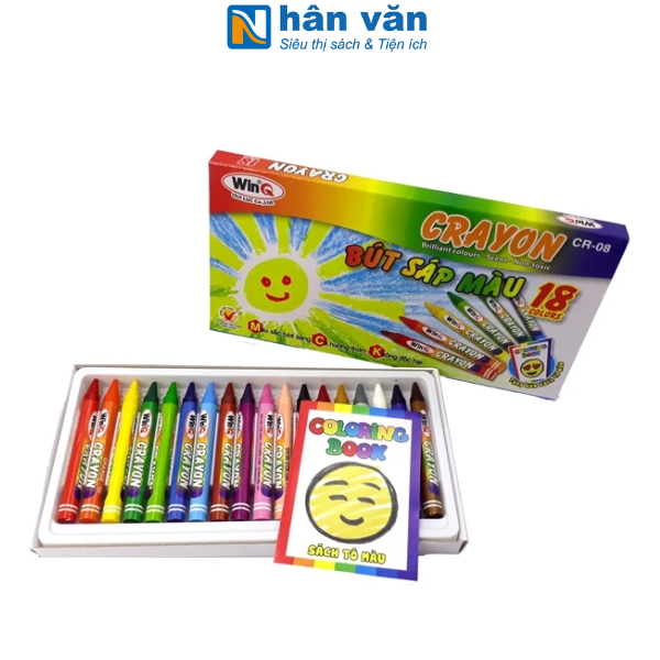 Bút Sáp Màu Thơm WinQ - CR-08 (18 Màu)