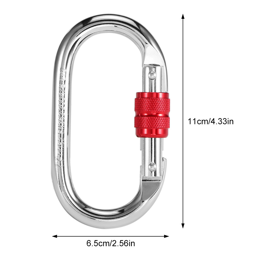 Móc Khóa Carabiner Cổng Khóa Vít Chịu Lực 25KN