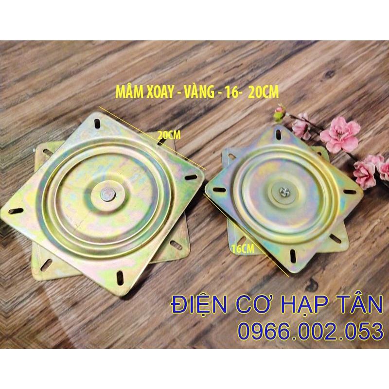 MÂM XOAY GHẾ 160, 200MM –VÀNG -TRONG NGÀNH MỘC