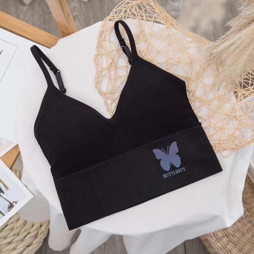 Áo bra thể thao hai dây hình con bướm Free Size