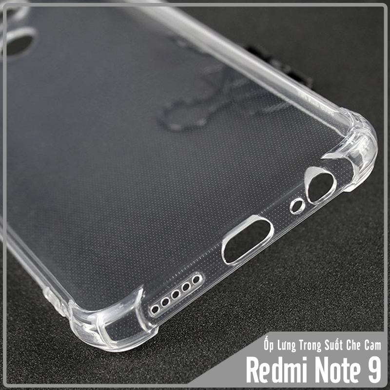 Ốp lưng cho Xiaomi Redmi Note 9 - Redmi 10X 4G TPU Trong Suốt Che Cam