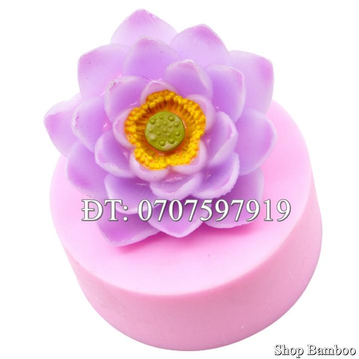 Khuôn silicon làm rau câu hoa sen đại đóa - Loại 11 cm - Mã số Q 1725