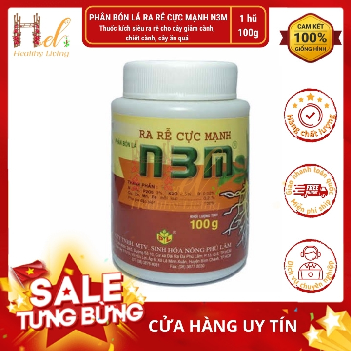 Phân bón lá kích rễ, ra rễ cực mạnh N3M 100G