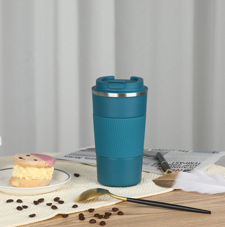 Cốc Giữ Nhiệt Inox 304 Dung Tích Lớn 510ml Tay Cầm Silicon