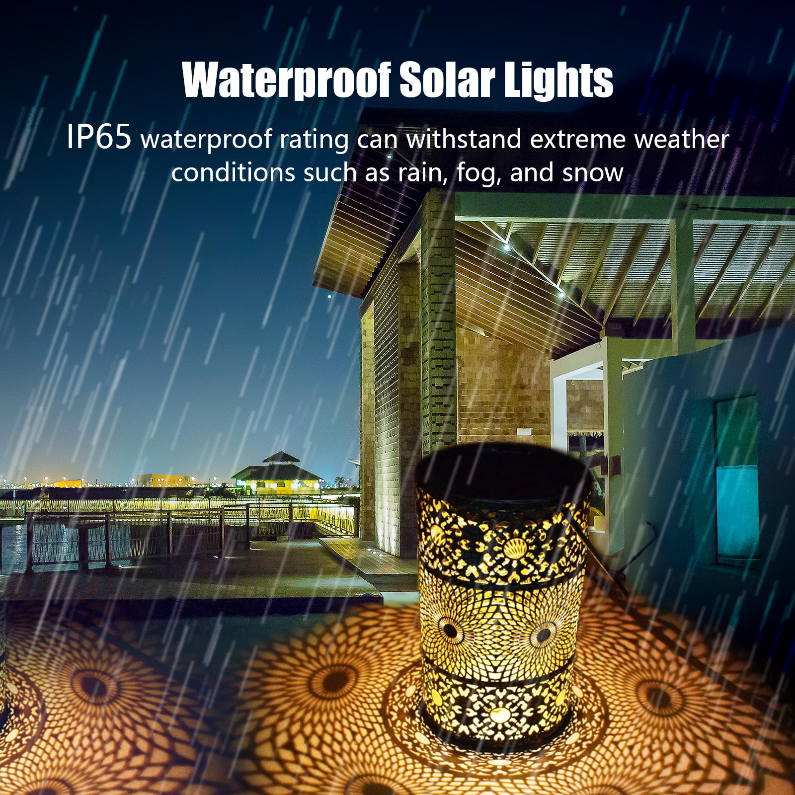 Solar Hanging Lantern Lights LED Solar Projection Lights Waterproof Outdoor Retro Decorative Landscape Lighting