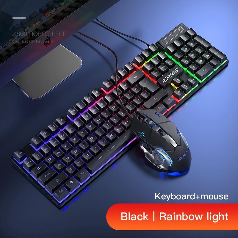 Bộ Bàn Phím Và Chuột Chuyên Chơi Game Có Đèn Nền Nhiều Màu Chất Lượng Cao