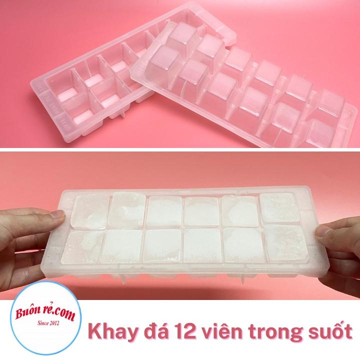 Khay làm đá, khuôn thạch 6 viên và 12 viên (MS 6960/6961) nhựa Việt Nhật, vỉ đá làm khuôn kẹo dẻo -Buôn rẻ 01638