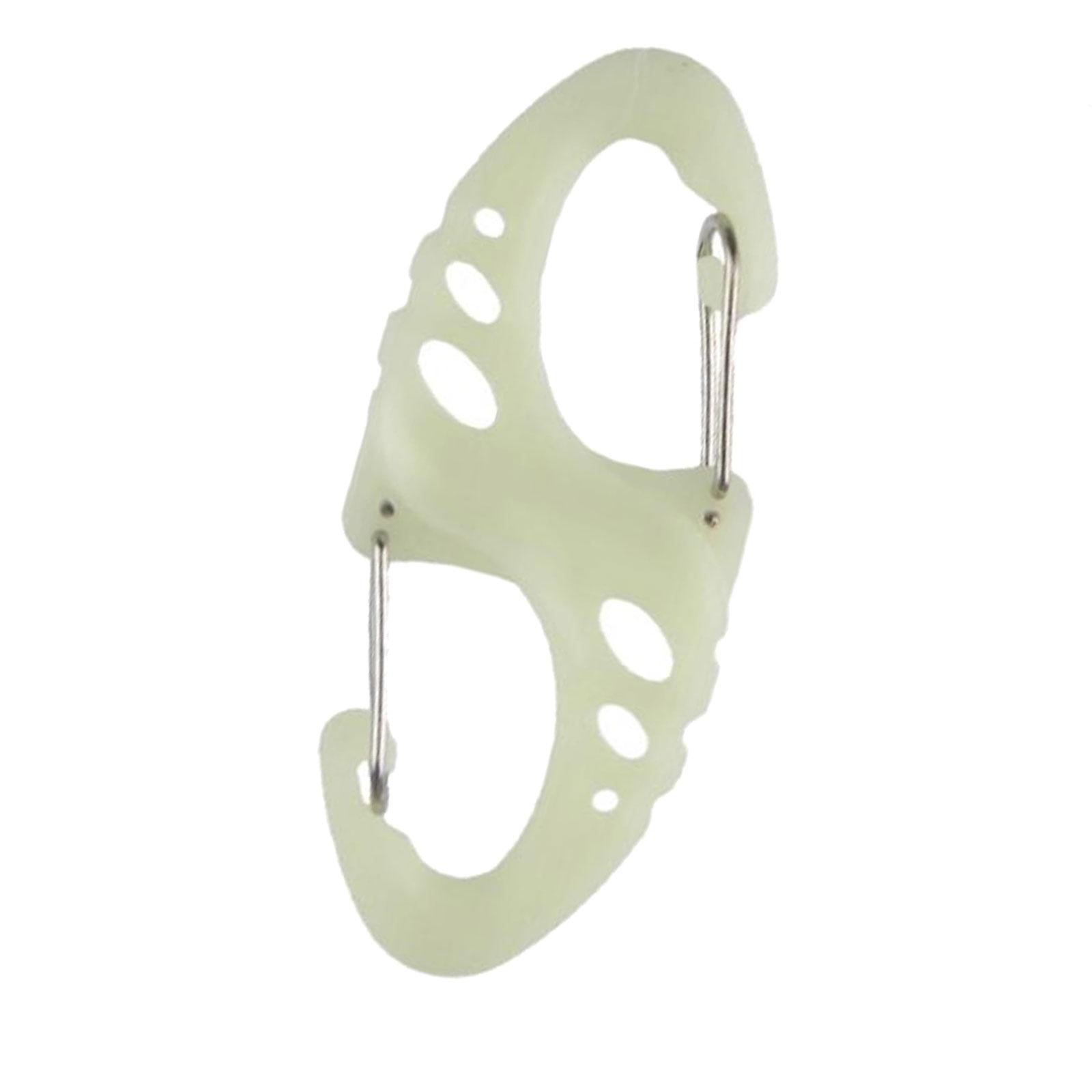 Luminous Diving Carabiner Clip Glowing Carabiner Hook Scuba Diving Hook Diving Buckle Double Ended Snap Hooks for Key Chain