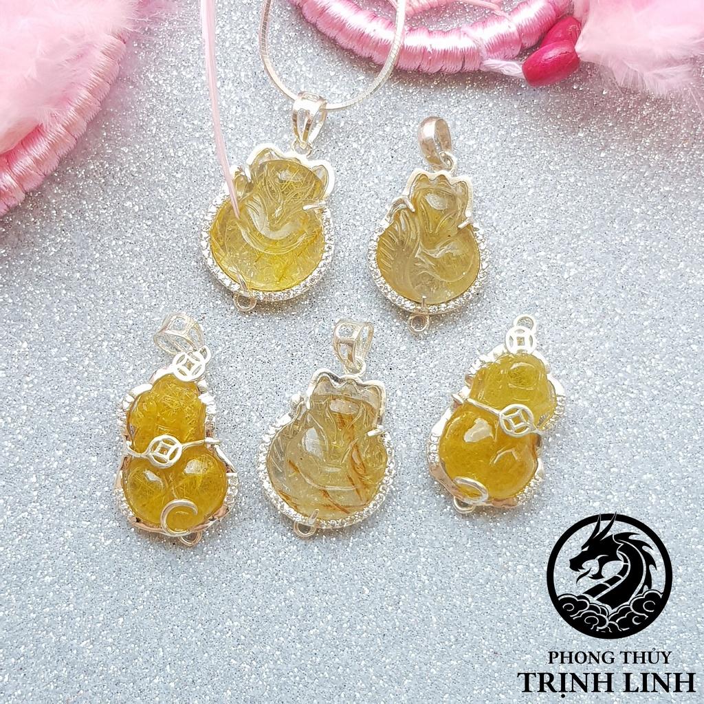 VÒNG CỔ VIỀN BẠC HỒ LY - TỲ HƯU VÀNG ÁNH KIM ĐẸP