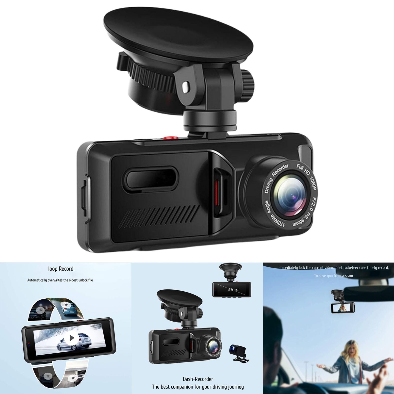 Dash cam IR Night Gravity Sensor 3.16 inch IPS Screen 30FPS Camera DVR Video Recorder Dash cam Recorder Car Camera Monitor for Vehicles Auto