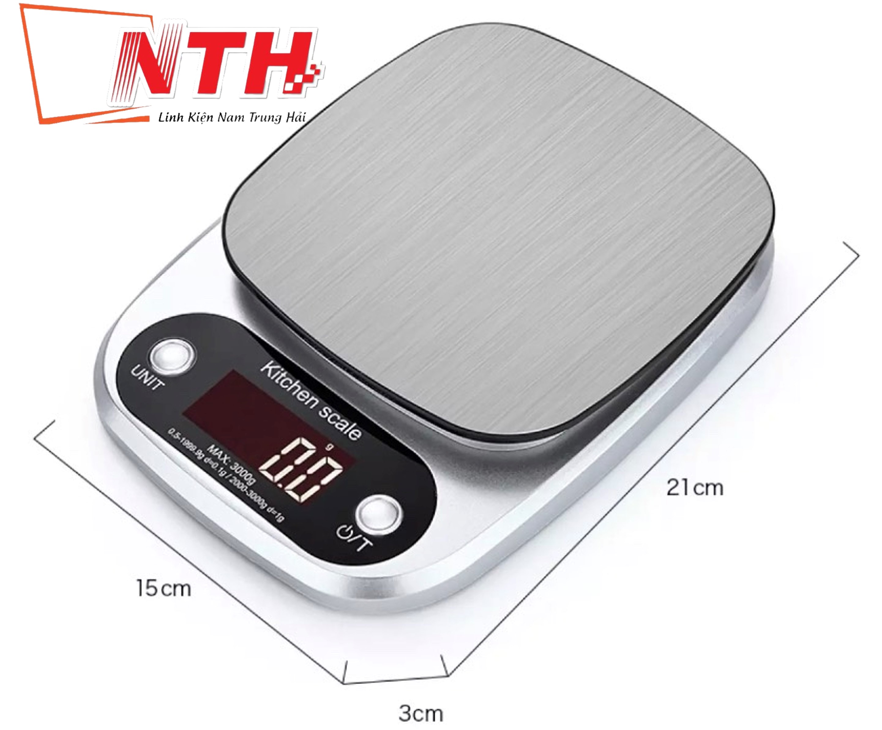 Cân Điện Tử Mini 3kg/0.1g Dùng Trong Nhà Bếp