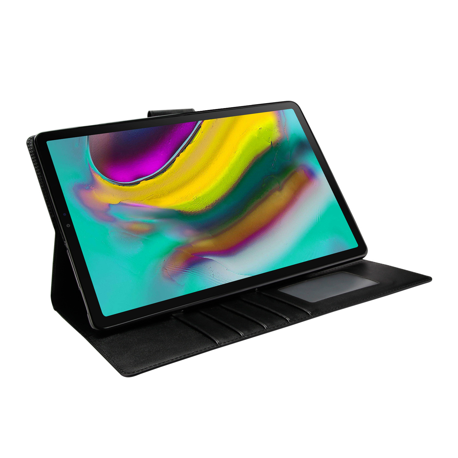 Bao da dành cho Samsung Galaxy Tab A7 Lite - T220/T225 dạng ví có ngăn đựng thẻ, đựng tiền, quai gập - Hàng chính hãng HanMan