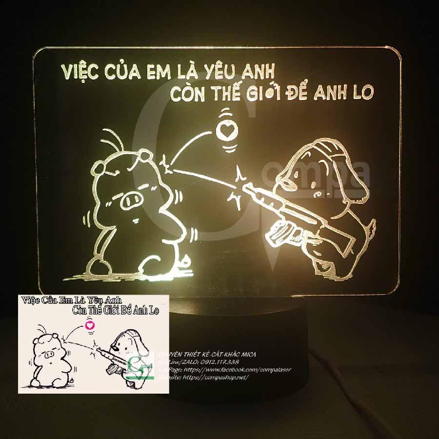 Đèn Ngủ Cặp đôi dễ thương, quà tặng đặc biệt