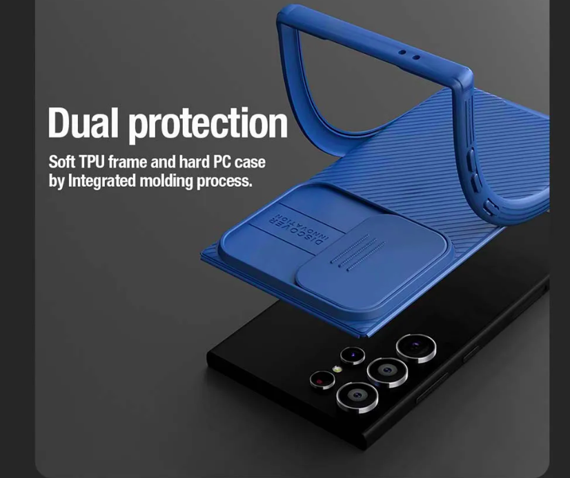Ốp lưng chống sốc bảo vệ camera cho Samsung Galaxy S24 Ultra hiệu Nillkin Camshield Pro chống sốc cực tốt, chất liệu cao cấp, có khung & nắp đậy bảo vệ Camera - Hàng chính hãng