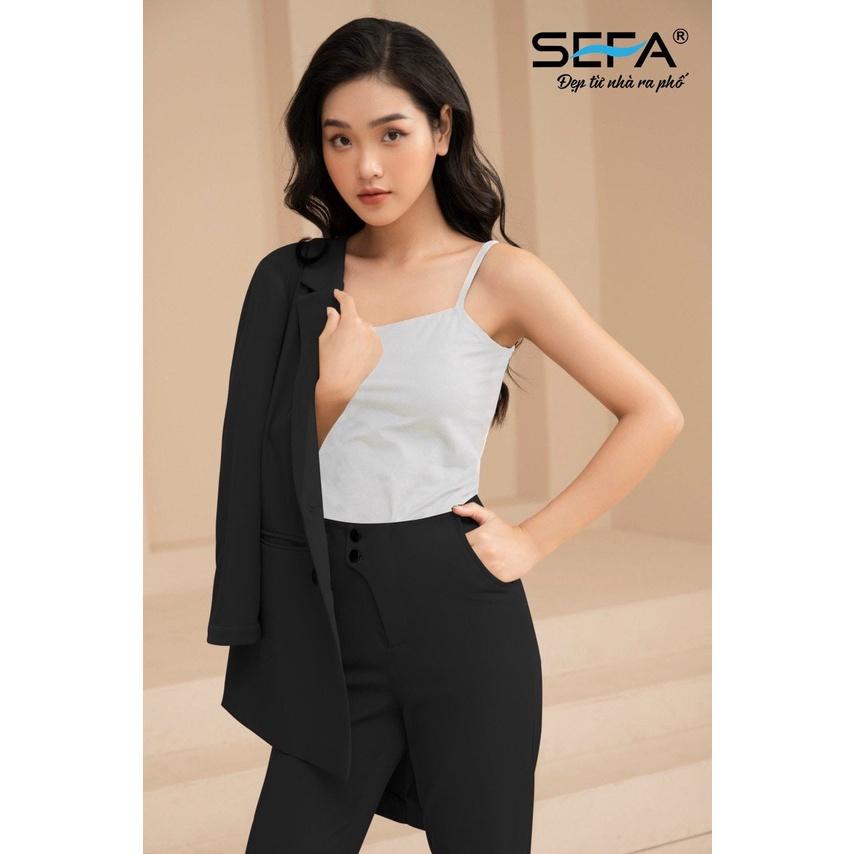 Áo vest nữ SEFA, blazer một lớp công sở thanh lịch SFV219