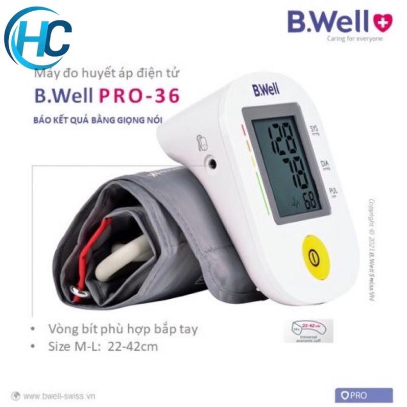 Máy đo huyết áp có giọng nói B.Well PRO-36(BWELL PRO36)(100% Nhập Khẩu Thuỵ Sĩ)