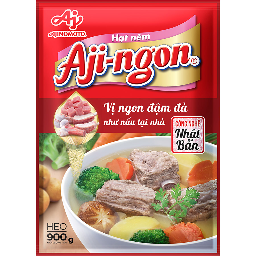 Thùng 12 Gói Hạt Nêm Aji-ngon 900g/Gói