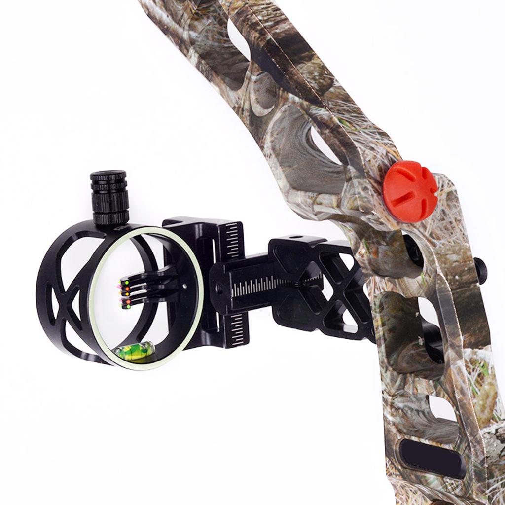 Adjustable Bow Sight 5 Pin Compound Bow Aim Night visible  Trainer