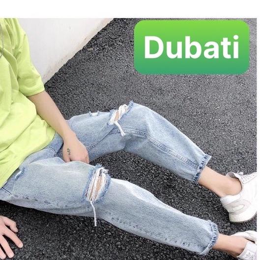 QUẦN JEAN NAM BAGGY RÁCH GỐI ỐNG RỘNG SUÔNG, VẢI KHÔNG XÙ HOT TREND- DB 46- DUBATI FASHION