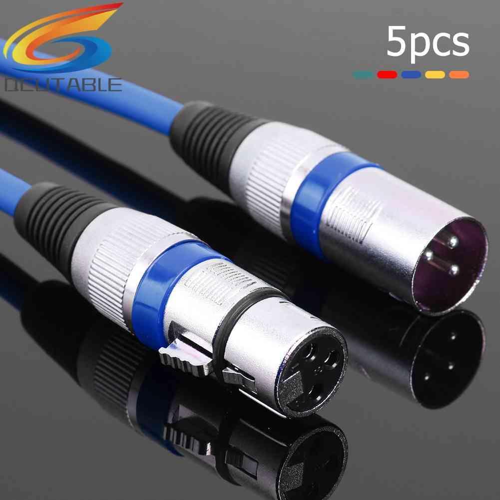 Set 5 Dây Cáp Âm Thanh 3Pin XLR Mạ Bạc