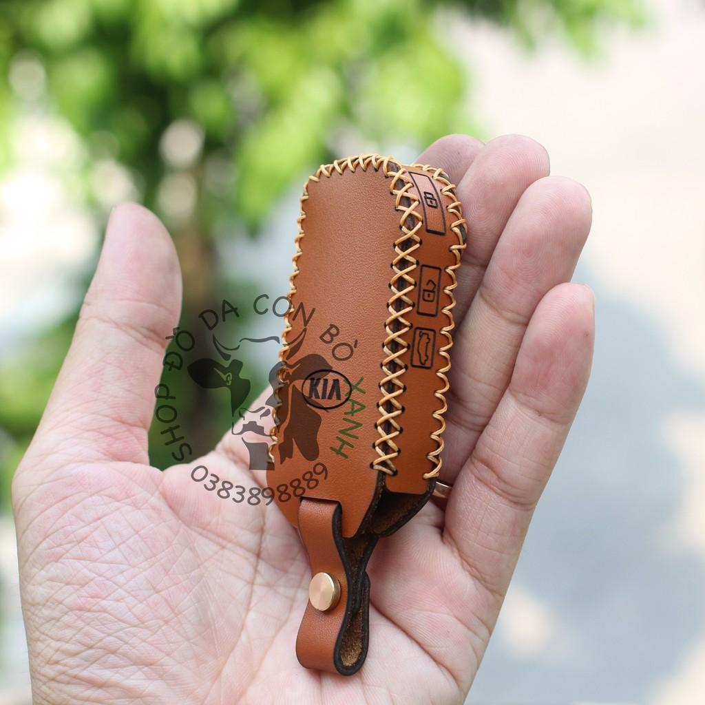 Bao da dành cho Chìa Khoá KIA cerato 2019, 2020, 2021 handmade Da Thật 009