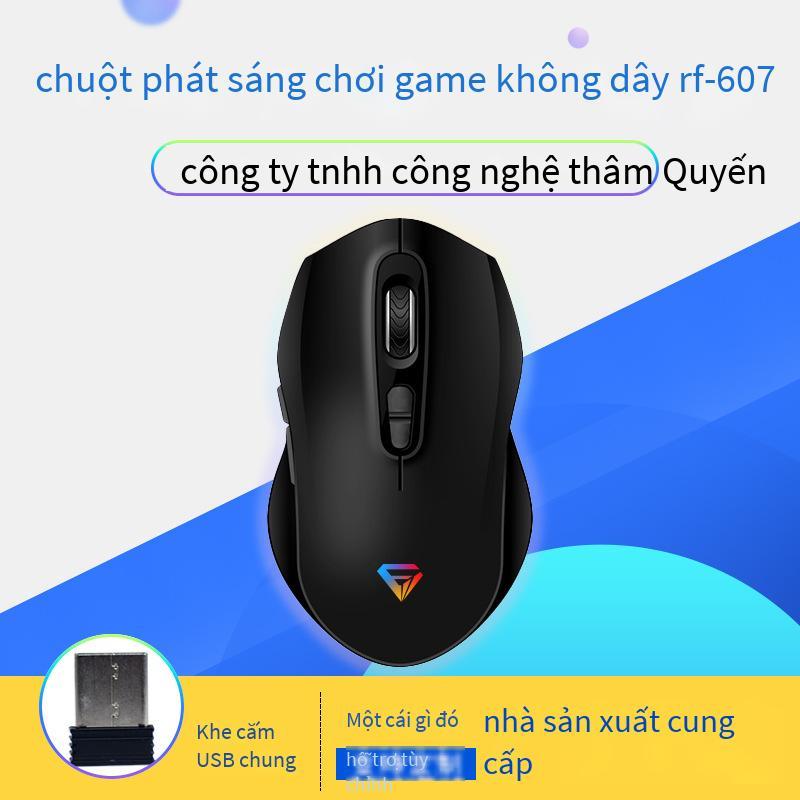 Vận Chuyển Nhanh Chóng Tùy Chỉnh Chuột Không Dây Tắt Tiếng Văn Phòng Nhà Văn Phòng Kinh Doanh Quán Cà Phê Internet Máy Tính Để Bàn RF-607 Chuột Được Chiếu Sáng