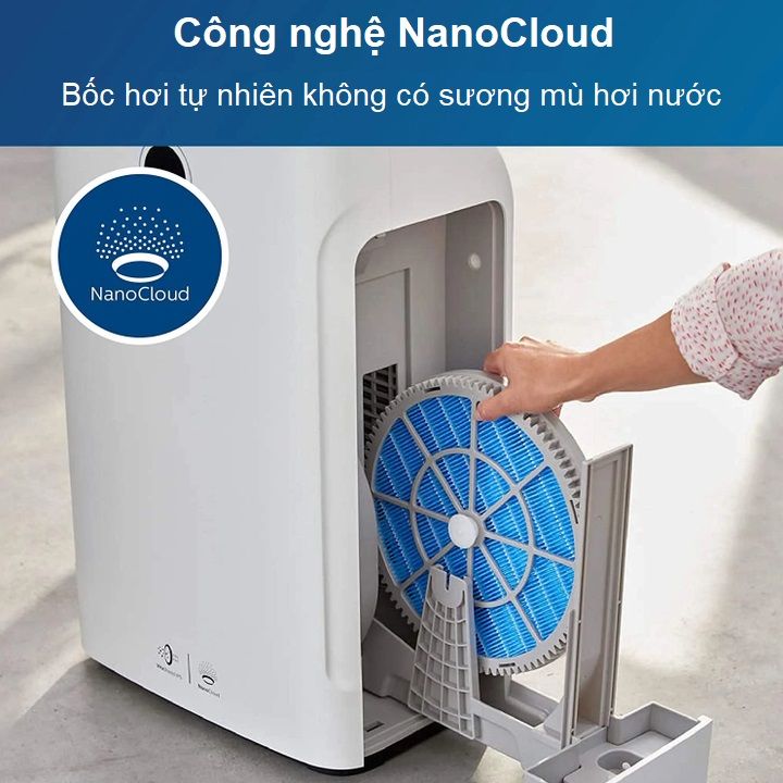 Máy lọc không khí 2 trong 1 cao cấp nhãn hiệu Philips Series 3000 AC2726/00 kèm chức năng tạo độ ẩm, loại bỏ 99,97% các chất ô nhiễm trong không khí, diện tích làm sạch 40m2