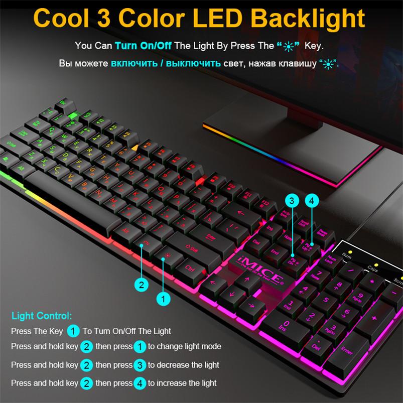 Bàn Phím Chuột Chơi Game Có Dây Bộ 104 Keycaps Với Đèn Nền RGB Nga Bàn Phím Game Thủ Công Thái Mause Dành Cho Máy Tính Laptop