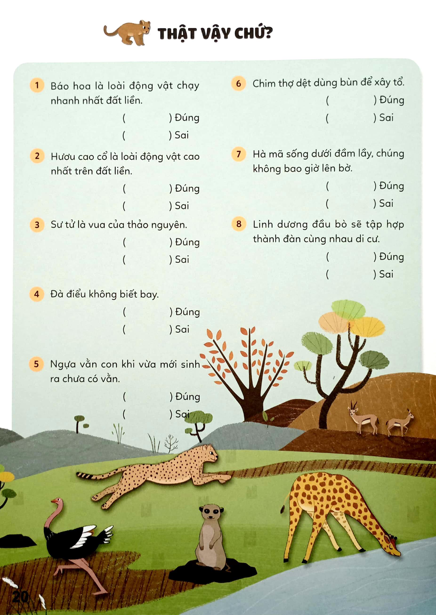 Sticker Bước Vào Thế Giới Thiên Nhiên Kỳ Thú - Tập 1 - Băng Qua Thảo Nguyên Châu Phi