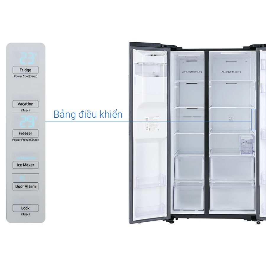 Tủ lạnh Samsung Inverter 617 lít RS64R5301B4/SV - Chỉ giao kv HCM