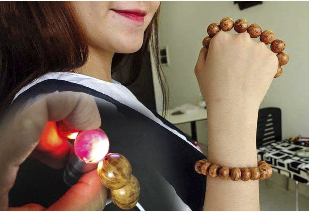 Vòng tay Nu huyết long Thấu quang để mộc hàng VIP - Mùi thơm vĩnh viễn [BH663] Bracelets of HAHANCO