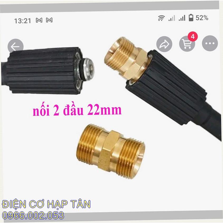 Khớp nối dây xịt máy rửa xe 14mm và 22mm  bằng đồng thau