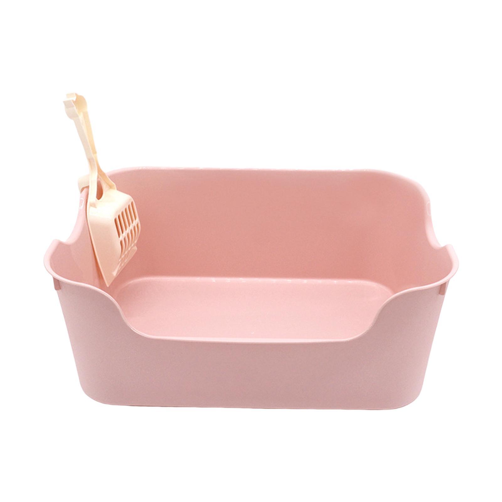 Cat Litter Box for Rabbit with Cat Litter Shovel Splashproof Pet Litter Tray