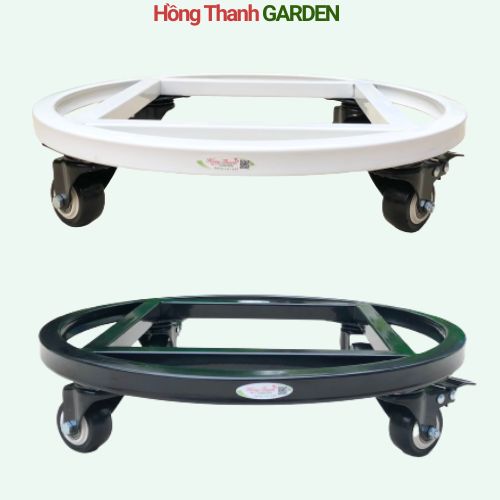 Kệ Để Chậu ĐK25-50cm, Đế Chậu Thông Minh Đa Năng Cao Cấp HTG, Siêu Chắc Khỏe, Có Bánh Xe Di Chuyển, Có Chốt An Toàn, Chịu Lực Đến 400kg, Chất Liệu Hợp Kim Cao Cấp Sơn Tĩnh Điện