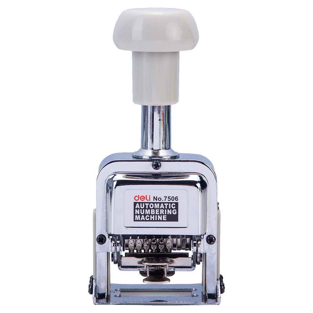 Dấu nhảy kim loại 6 số Deli, Bạc -1 chiếc - E7506
