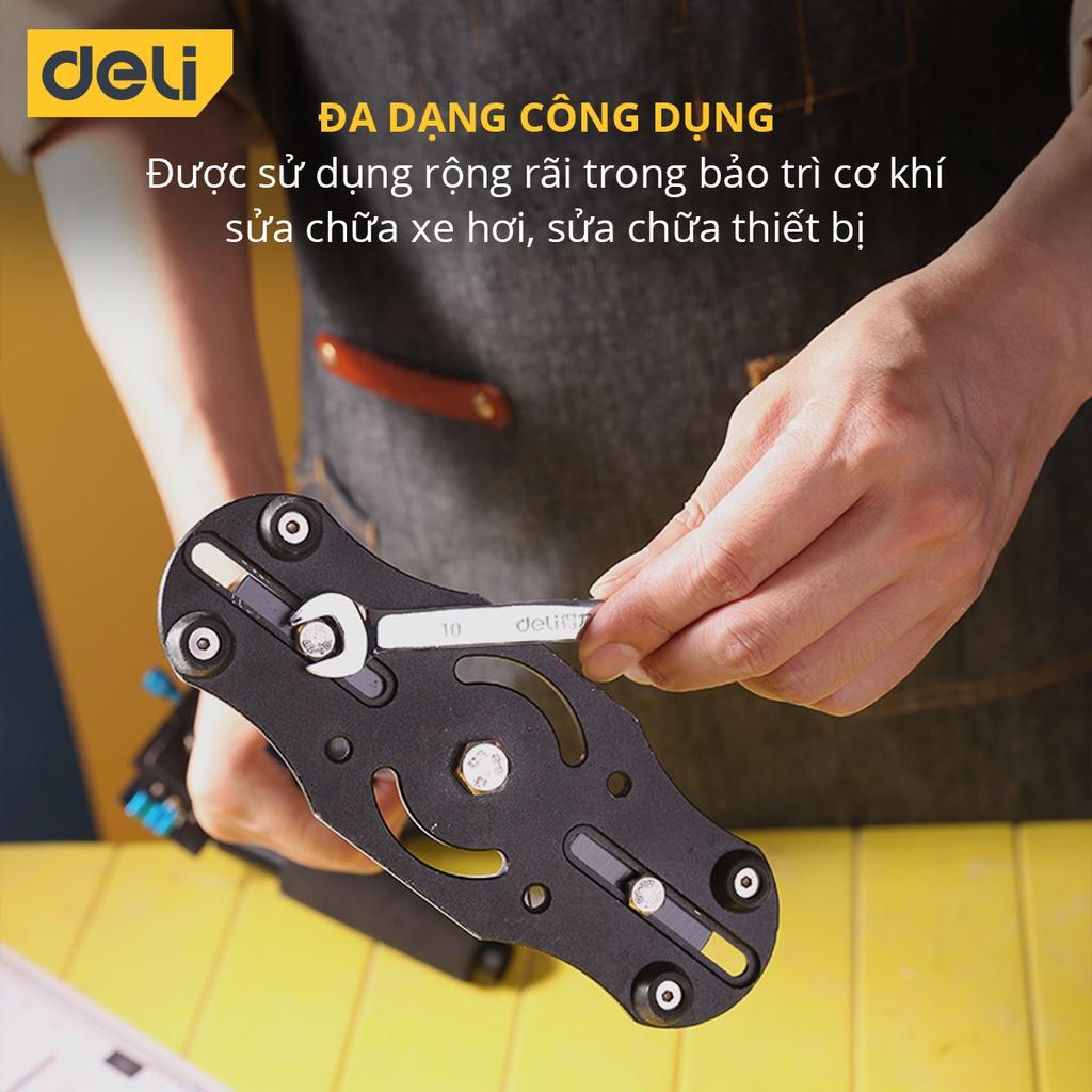 Cờ Lê Hai Đầu Đa Năng Deli Vòng Miệng Tự Động - Kích Cỡ 8mm Và 10mm - Tiện Dụng Trong Sửa Chữa Lắp Ráp DL34108 / DL34110