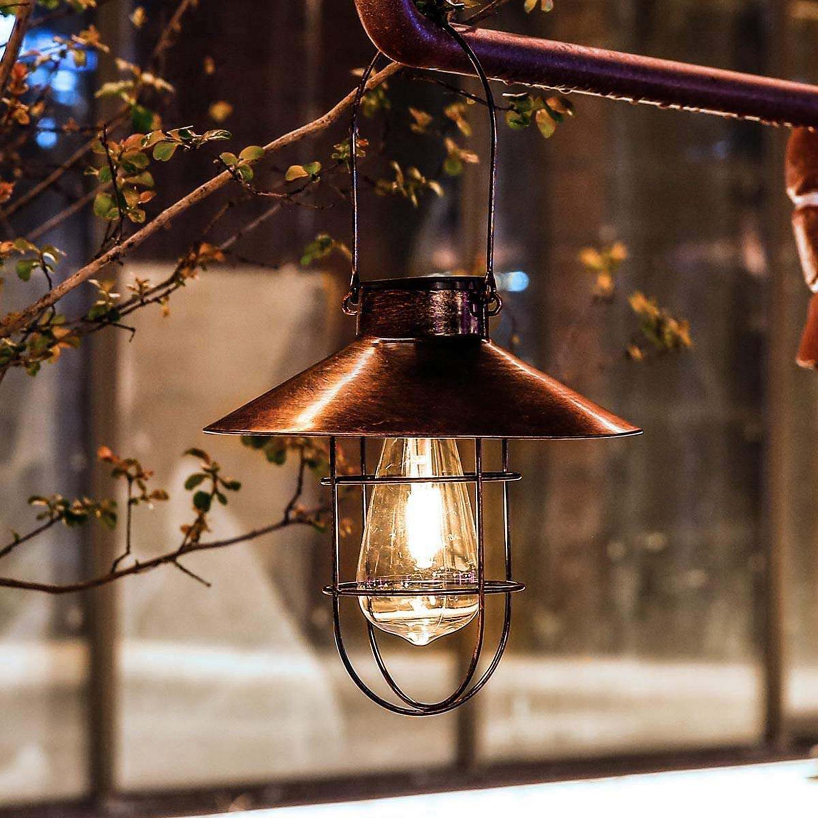 2X Solar Lantern Lamp Outdoor Decorative Lights for Yard Landscape Villa