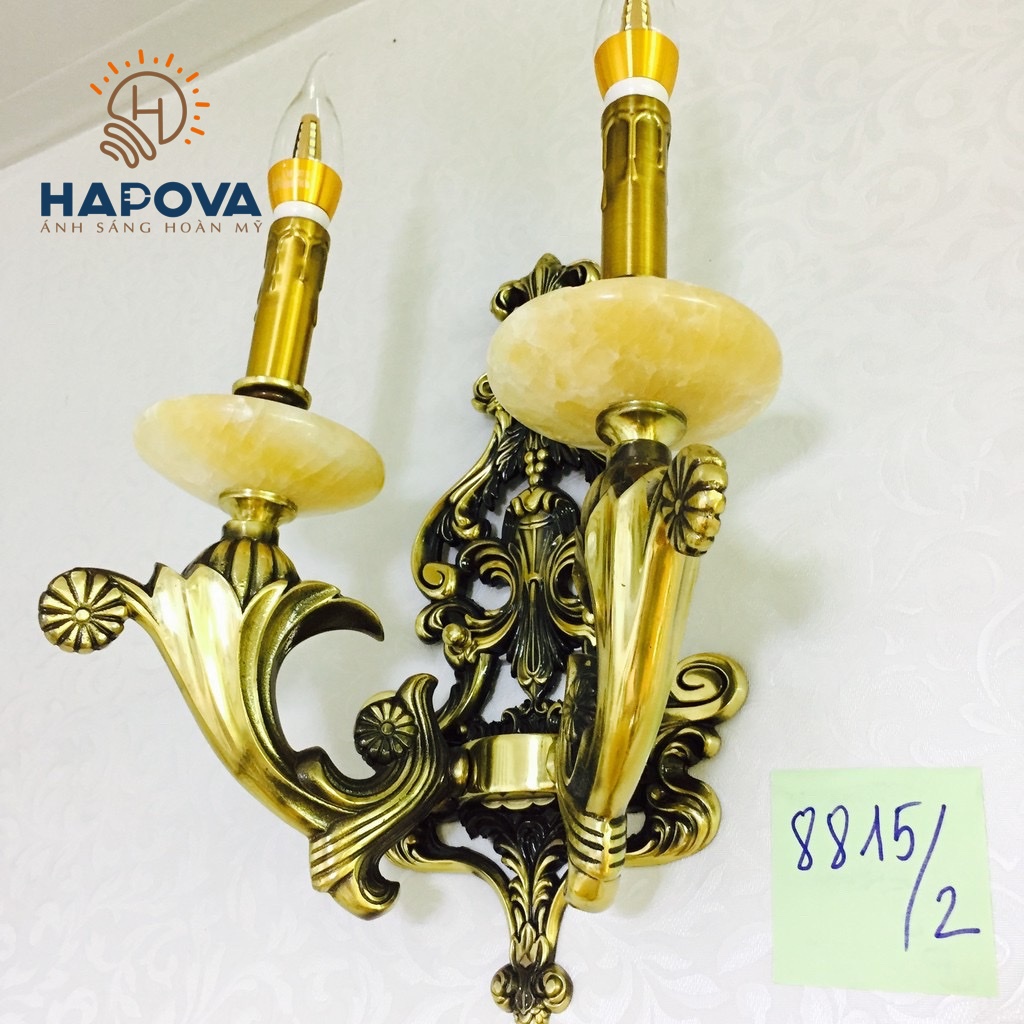Đèn tường, đèn nến đồng HAPOVA MABS 8815/2 Kèm 2 bóng Nến râu